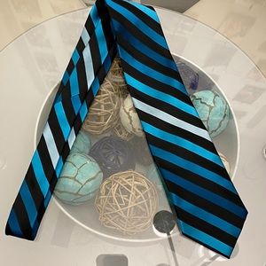 Blue/Teal and Black George Neck Tie